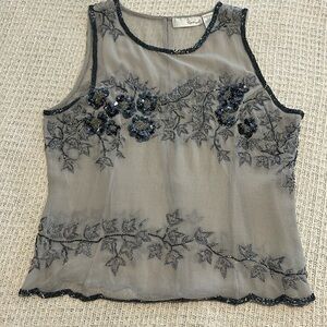 Vintage sheer sequin top